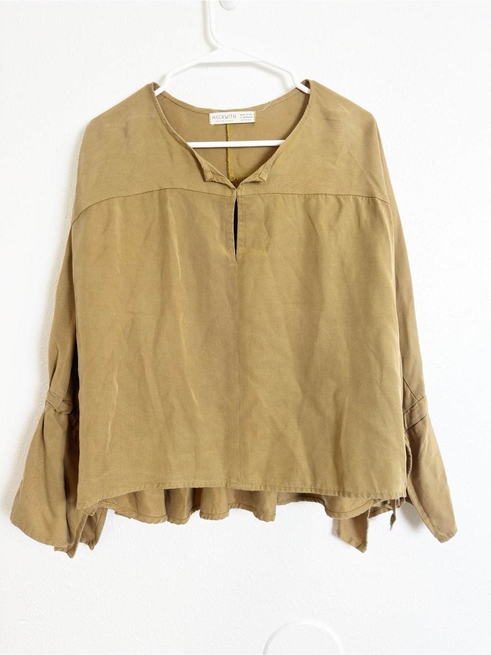 Hackwith design house arm tie relaxed fit smock top